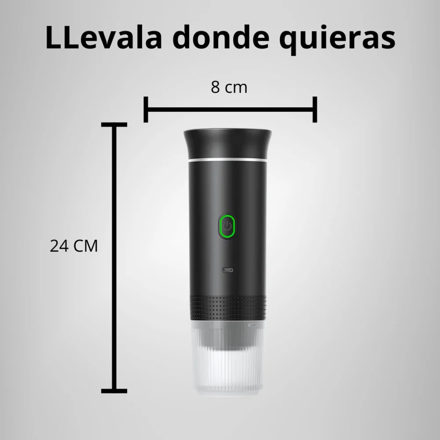 Medidas: 24 cm de alto por 8 cm de ancho